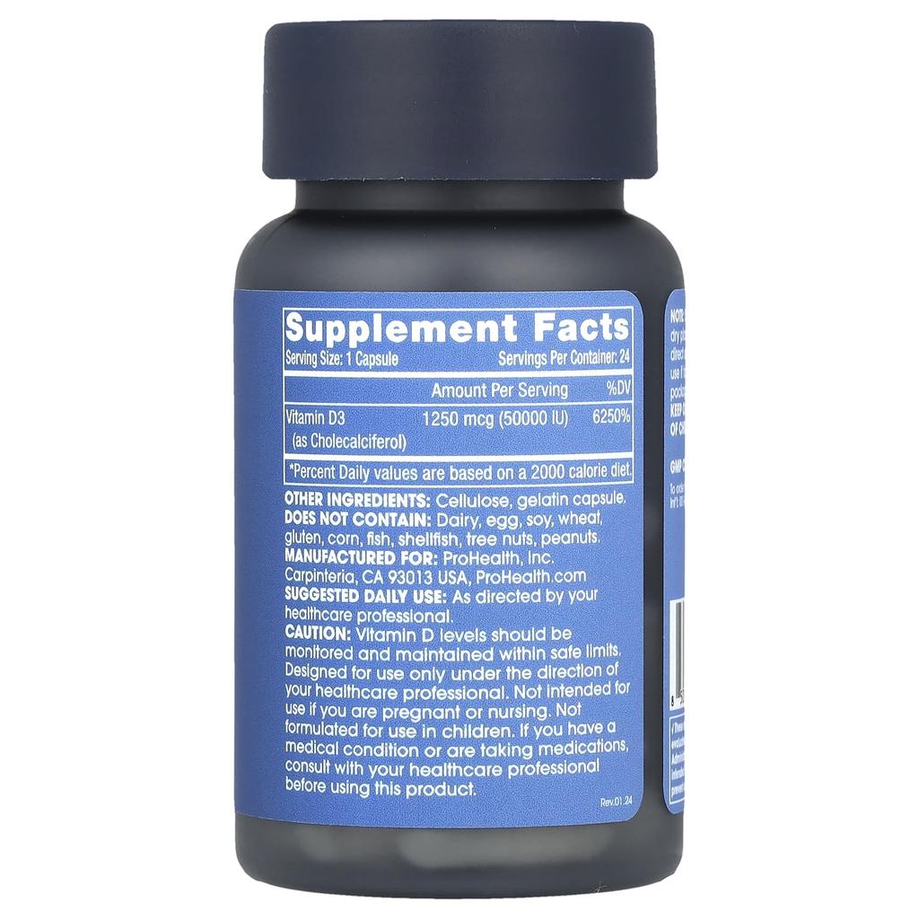D3 Extreme, 1,250Mcg (50,000Iu), 24 Capsules
