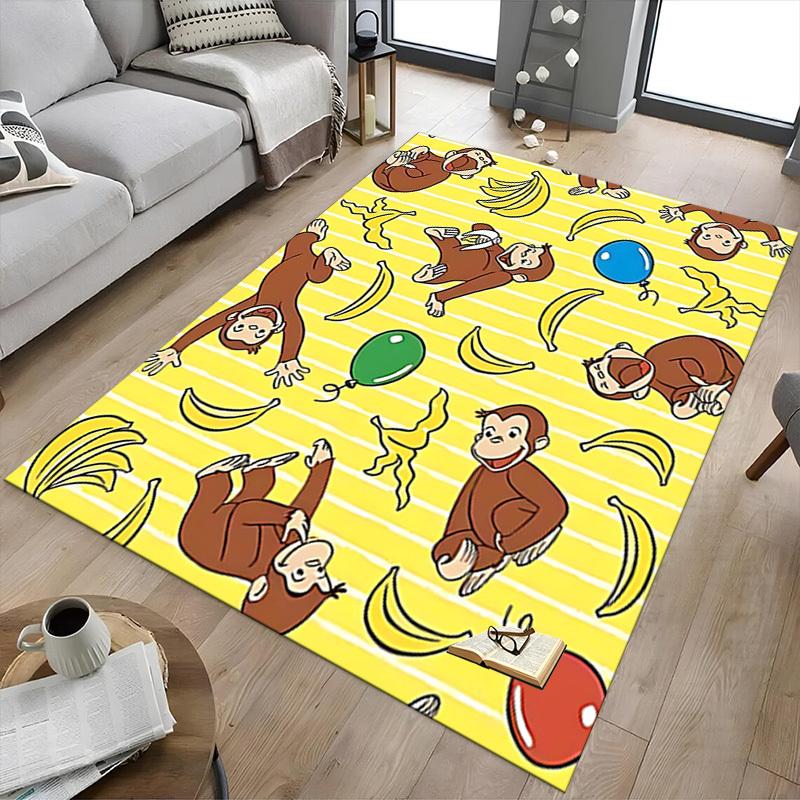 1PC monkey banana Anti-slip carpet, suitable for Office, bedroomand playrooms. It can also be used as a sofa footrest cover-R67