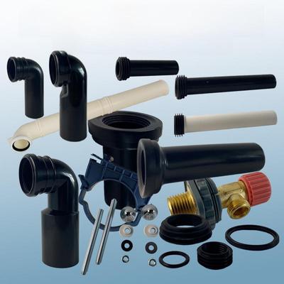 Подвесной настенный комплект бачка для унитаза скрытого монтажа со сливной трубой, отводом, клапаном и болтами