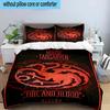 3PCS Thrones Dragon Fire And Blood 3pcs Bedding,Including 3PCS Duvet Cover And 2pcs Pillowcases Perfect for Christmas,Ideal for Bedroom, Dormitory