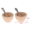 4Pcs/Set Dollhouse Miniature Furniture Small Wooden Bowl Spoon Model Diy