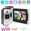 7-дюймовая 1080P WiFi видеокарта дверной звонок домофон 2 наружных блока TFT экран защита от дождя ночное видение для