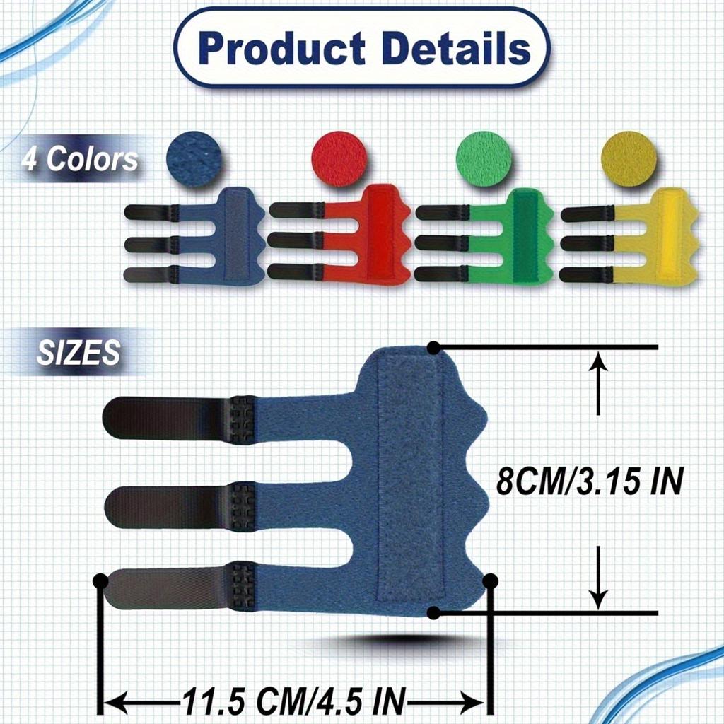 4pcs Upgraded Trigger Finger Splint,Trigger Finger Brace Support with 3 Adjustable Fixing Belt,Finger Straightener for Middle Ring Index Pinky Thumb
