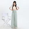 High Waist Wide Leg Pants Chic Straight Leg Pants Fashion Casual Stripe Long Pants  Girls