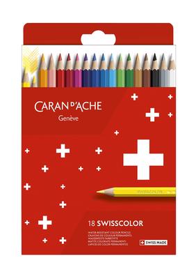 Caran Dash Swiss Color Набор цветных карандашей 1284-818 Карандаши на масляной основе, Коробка, 18 цветов