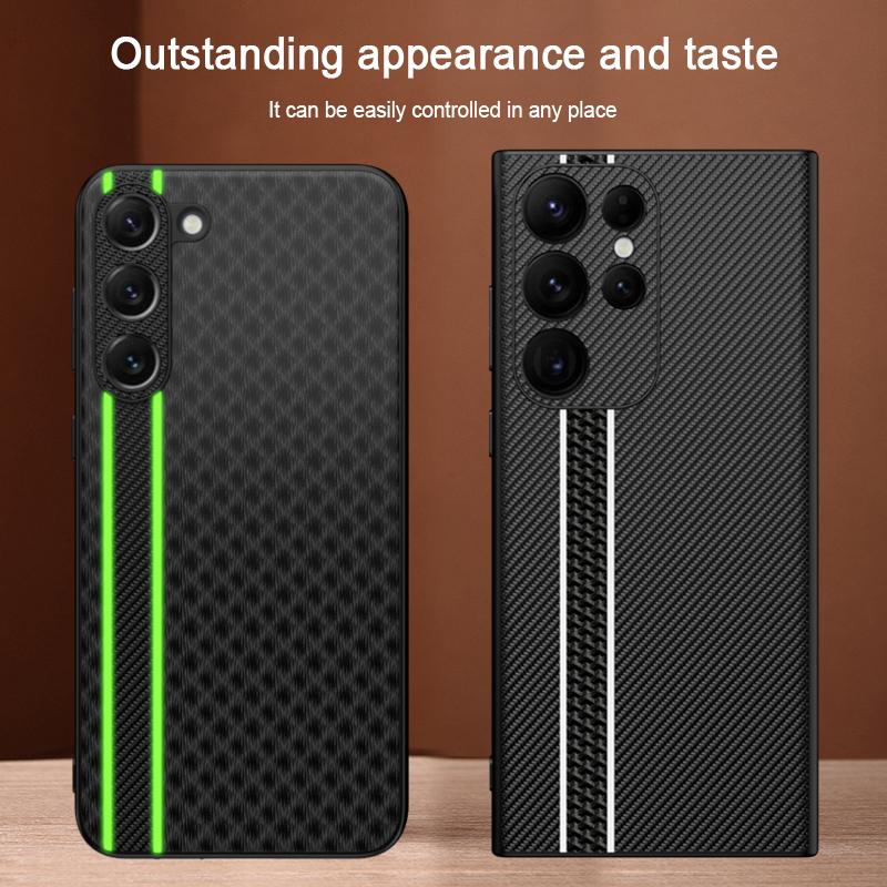 Samsung Galaxy S24 S23 S22 Ultra Plus 5G Case Lens Protector Silicone for Samsung S23 S24Ultra 5G Cases Luxury Leather Cover