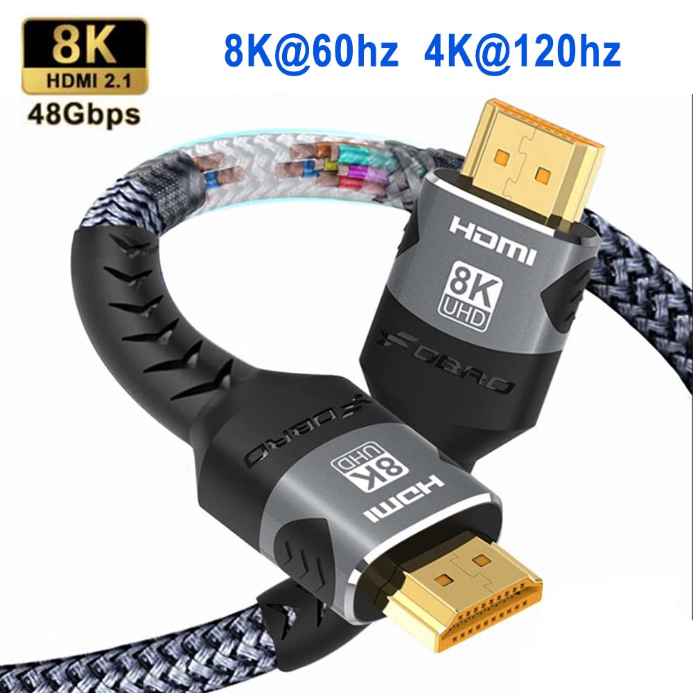 8K HDMI Кабель Высокоскоростной 48 Гбит/с HDMI 2.1 hdmi to hdmi Видеокабель высокой четкости 1м 2м 3м 5м для HDTV Монитора PS4/PS5 Xbox