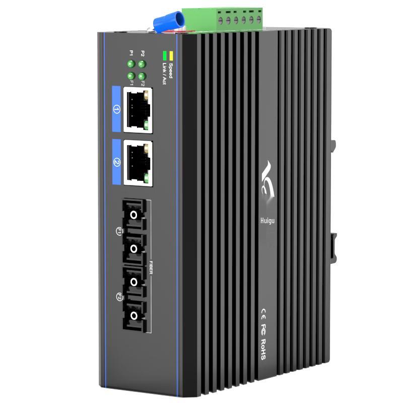 HG800 POE Industrial Fiber Optic Transceiver Switch