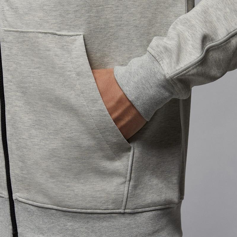 Jordan Sporthoop FW24 Dri-FIT Модная минималистичная толстовка с капюшоном на молнии Мужская толстовка Меланжево-серая черная FV8603050