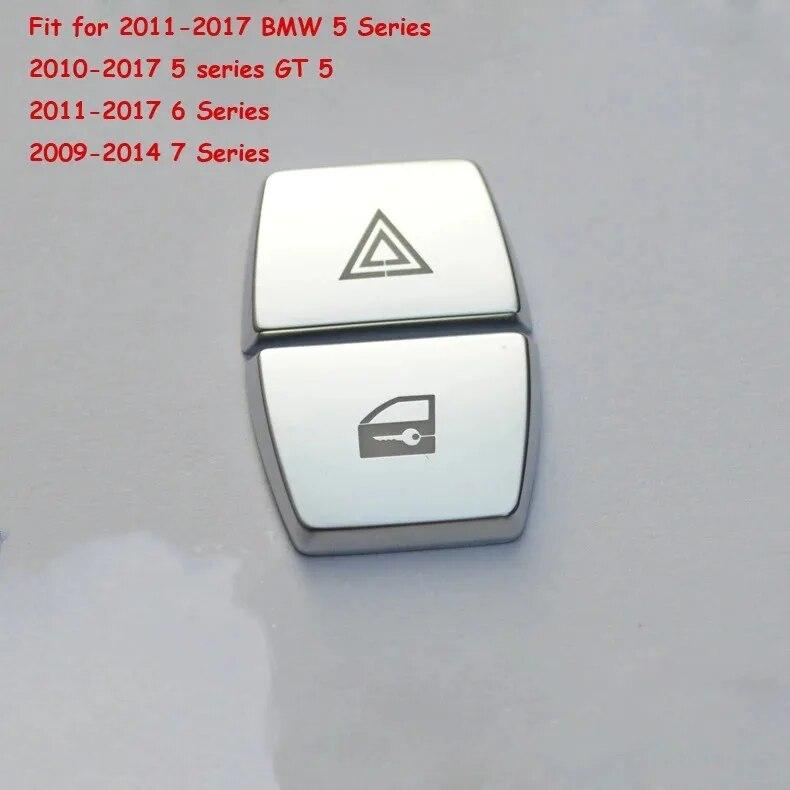 ABS Car Interior Button Covers Stickers Fit For BMW 5 5GT 6 7 Series F10 F07 F06 F20 F30 F32 F01 F02 F25 F26 Auto Accessories