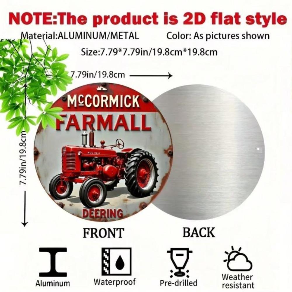 Винтажный металлический жестяной настенный знак с изображением трактора McCormick Farmall, деревенский декор для дома, кухни, сада