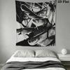 Jujutsu Kaisen Wall Tapestry Aesthetic Wall Hanging Printed Fabric Blanket Decorative Tapestries for Bedroom Living Room Home Decor