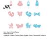 Decorative Picks for Dessert 12Pcs Boy Girl Birthday Cake Toppers, Baby Themed Cupcake with Shower Decorations Bottle, Stroller, Bow, Suit,