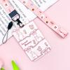 Kawaii Cartoon Slide Case ID Tag Working Permit Cover Sleeve Bear Rabbit Prints Working Permit Name Card Badge Holder