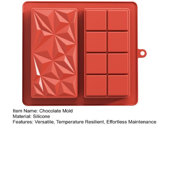 Silicone Chocolate Bars Mold Easy Release Wax Melting Mold for Sugar