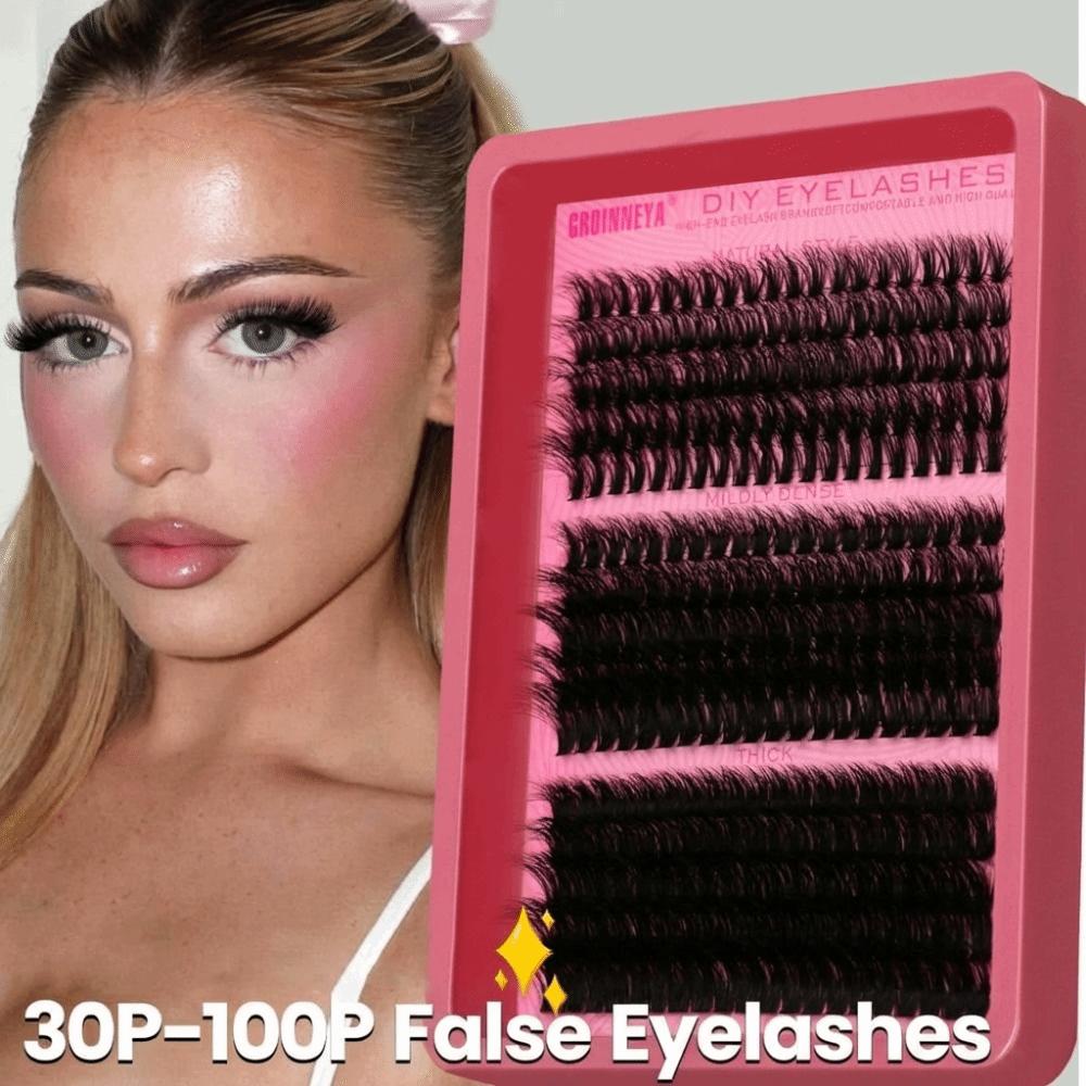 3D Volume False Eyelashes Natural Look DIY Lash Extension Kit Fake Eyelash Personal Care
