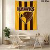 Hawthorn Hawks AFL Pattern Home Decor Tapestry, Wall Hanging, Decorative RV Wall Cloth.XGT0914480