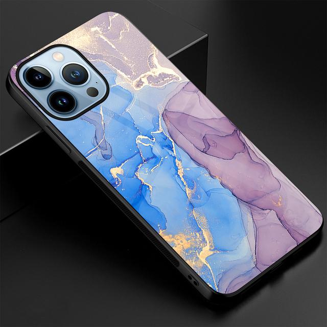 Модный чехол для телефона Art Marble для Iphone 14 13 11 12 Pro Max Mini Xs Xr X 7 8 6s Plus Se 2022, чехол из закаленного стекла, бампер Fundas