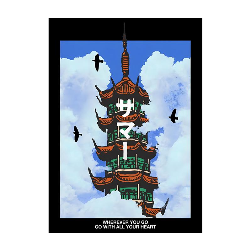 Классический абстрактный постер на стену, японский винтажный карп кои, HD печать на холсте, для дома, гостиной, спальни, декоративные картины