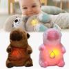 Music Breathing Capybara Lights Soothing Doll New Plush Bear Doll  Baby