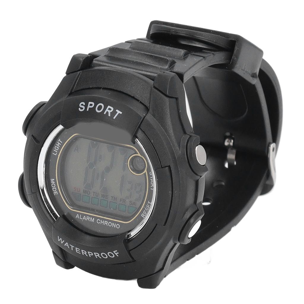 Sports Multifunctional Watch 50M Waterproof Vintage Unisex LED Luminous Stopwatch Alarm 12/24 Hour