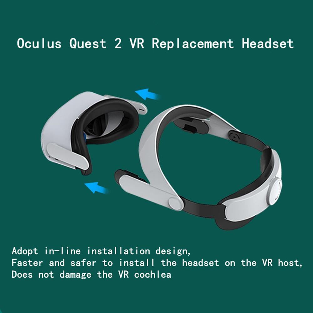 Подходит для очков Oculus Quest2 VR. Удобный головной убор. Регулируемый баланс. Отсутствие давления на