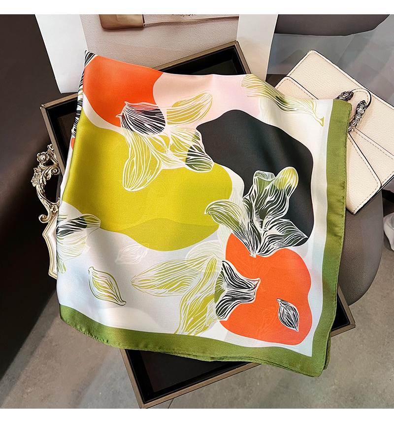 Korean Style Fashion Thin Silk Like Square Scarf For Women Summer Versatile Decorative Neckerchief