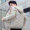 Han Edition Модные короткие хлопковые набивные одежды и утолщенные имитационные шелковые хлопковые мужские хлопковые мужские