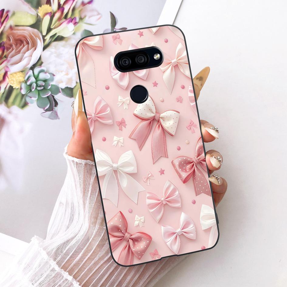 For LG K40s 2019 Case New Fashion Flower Butterfly Soft Silicone Matte Cover For LG K40s K 40s Funda on LGK40s Shockproof Bumper