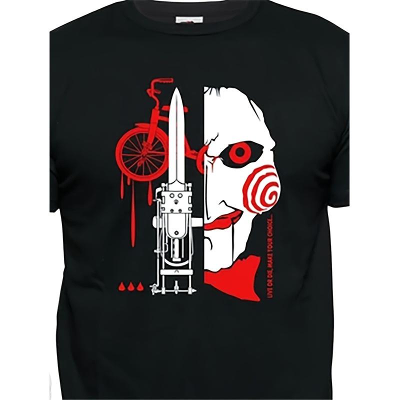 Saw Tshirt Jigsaw Tshirt Live Or Die unisex T-Shirt Unisex Women'S Fitted Outdoor Leisure Breathable All Seasons Unisex