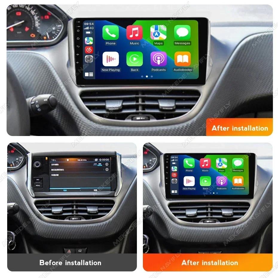 Мультимедийный плеер для автомагнитолы Android для серии Peugeot 2008 208 2013-2020 Carplay Auto Autoradio GPS Навигация Стереоприемник