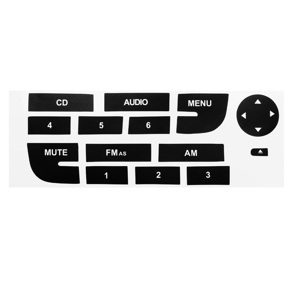 Автомобильная радиокнопка, ремонтная наклейка для Fiat Grand Punto, радио, стерео, изношенная отслаивающаяся кнопка, ремонтные наклейки, наклейки