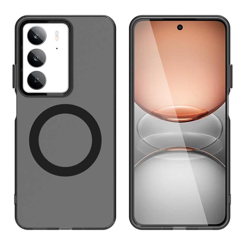 Для Realme C75 Чехол Realme C75 Capas Phone Back Беспроводная зарядка Кольцевой Магнитный Матовый Прозрачный Funda OPPO Realme C75