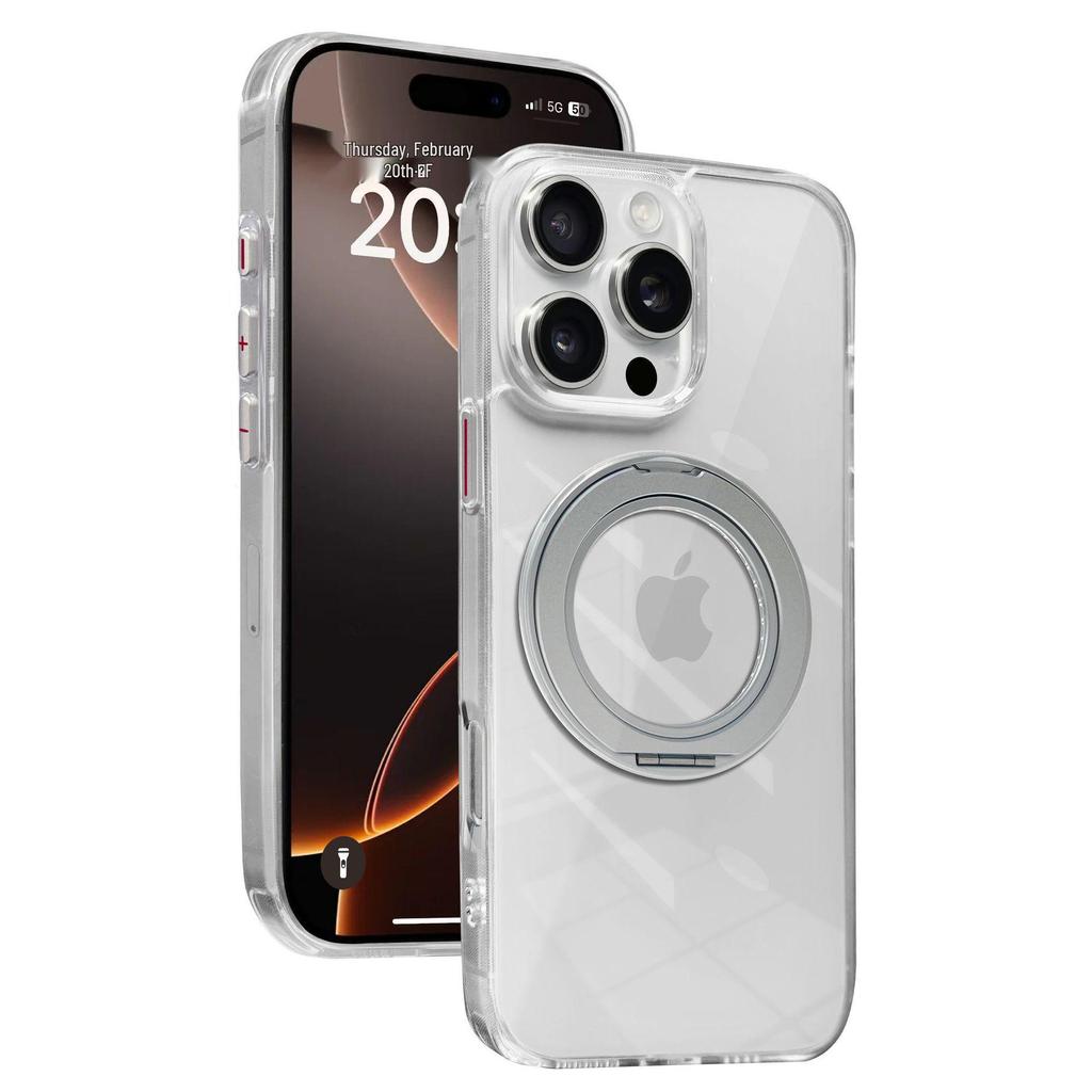 Вращающаяся на 360° магнитная подставка, противоударный чехол для iPhone 16 Pro Max