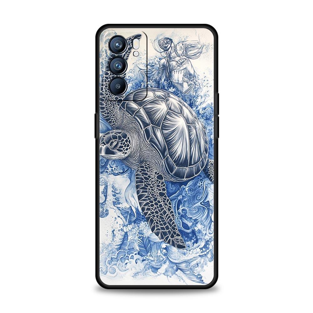 Чехол для телефона с рисунком морских ракушек и водорослей Для Oppo A17 A31 A54 A57 A78 A79 A98 Find X5 X6 Reno 6 7 8 10 11 12 13 F Pro Мягкий ТПУ