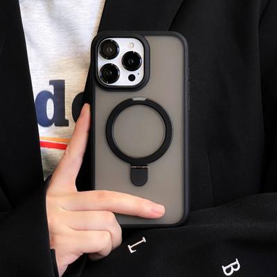Apple 16 Металлический Магнитный Кронштейн Подходит для IPhone 15 ProMax Чехол для Телефона Ощущение Кожи 14 Противоударный 13