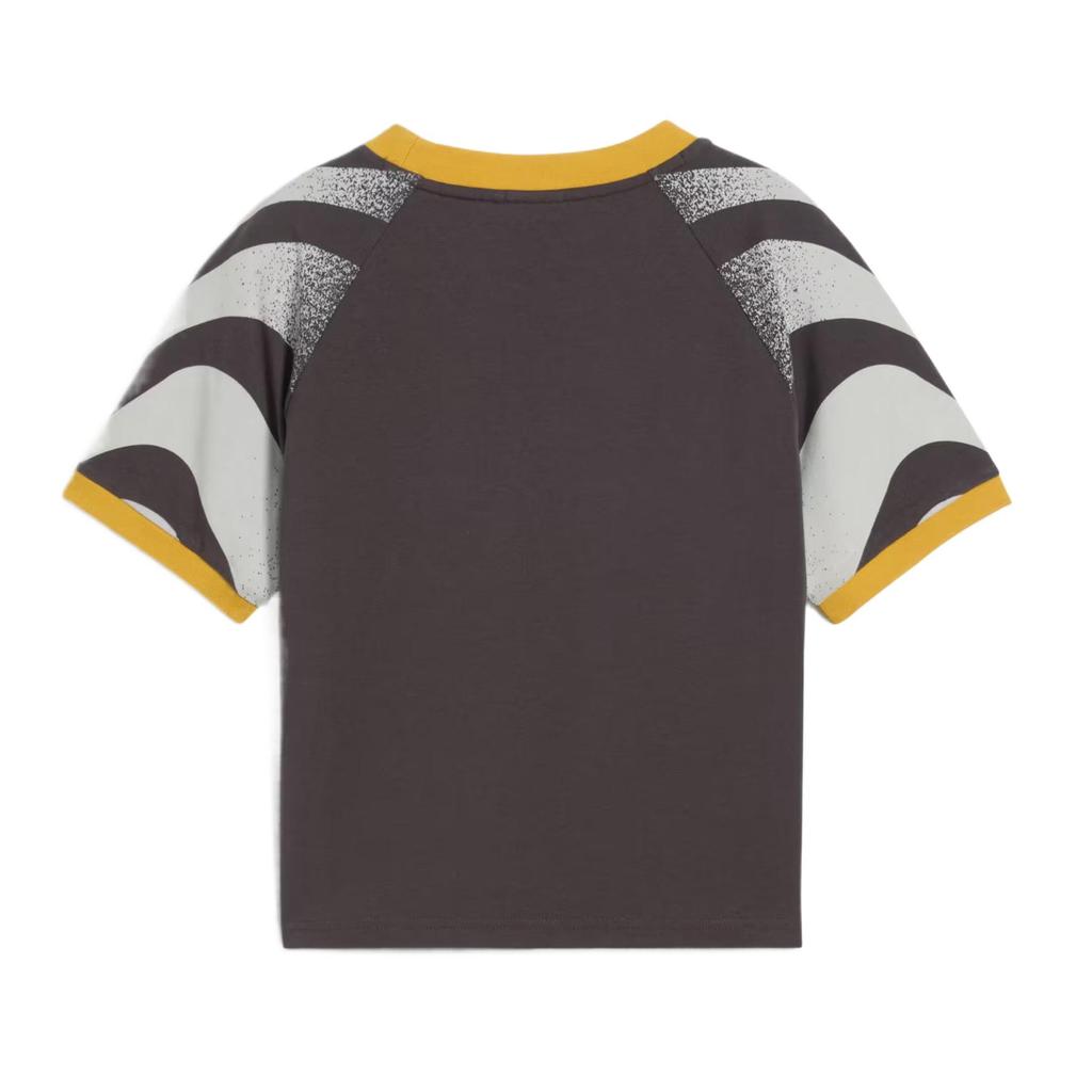 Puma X KidSuper Studios Fashionable Versatile Soft Trendy Short Sleeve Raglan T-Shirt Women tops Black Gray 631668-78