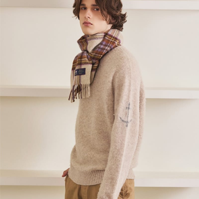 ABRAHAM MOON Шарф из мериносовой шерсти 25 см - Платье заголовок