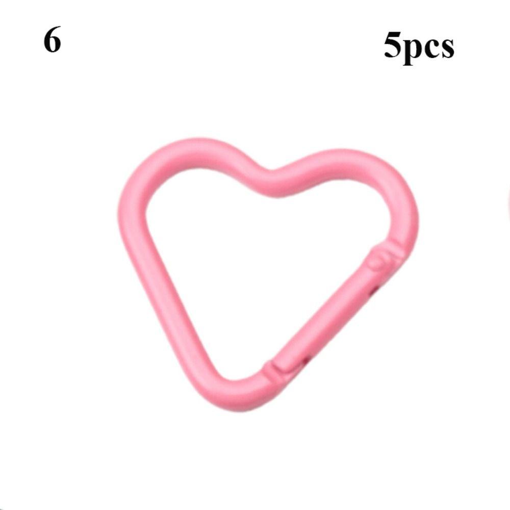 5 шт. карабин в форме сердца разноцветные пряжки для ремня сумки новые застежки-кнопки зажимы кошельки сумки