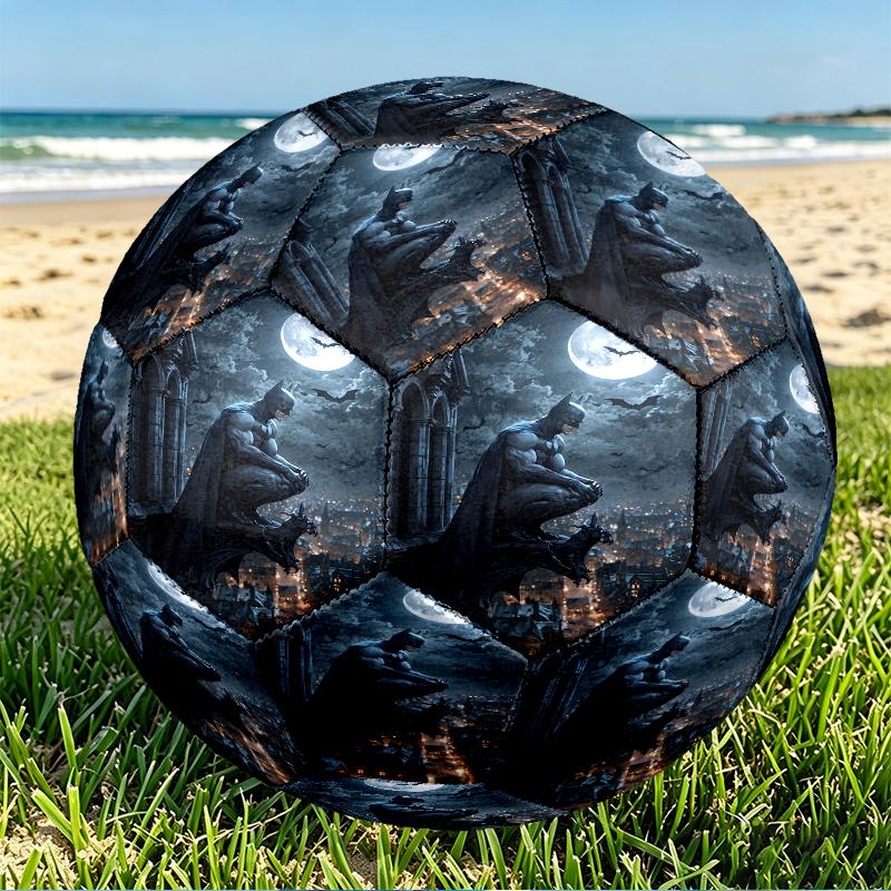 Batman Print Size 5 Soccer Ball, PU Wear Resistant Football for Match Training and Daily Practice, Birthday Gift for Soccer Fans