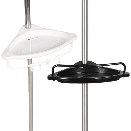 Угловая душевая кабина с антикоррозийным покрытием, простая установка, четырехъярусная регулируемая по высоте душевая кабина, стеллаж для хранения