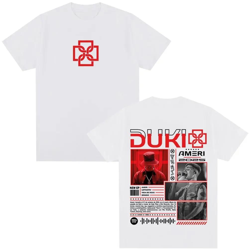 Rapper Duki Ameri World Tour 2026 Merch T Shirts Mens Women Fashion Hip Hop Vintage Tshirt Cotton Casual Short Sleeve Tshirts