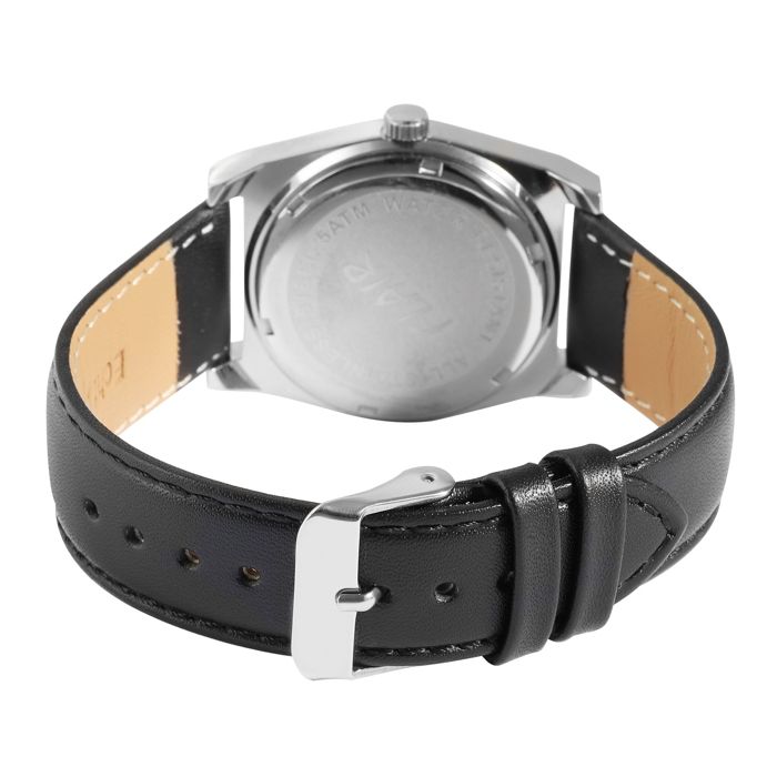 Montre homme - FLAIR - Flair Homme - 36 mm - Cadran noir - Bracelet cuir 20 mm