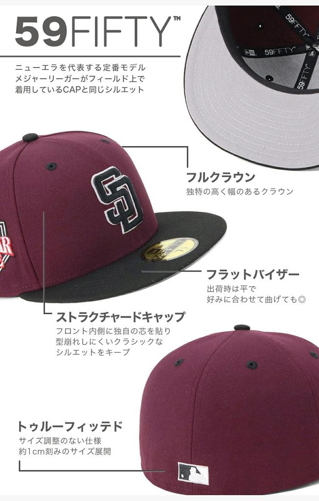 New Era 59FIFTY Cap 70994769 N836FF309 SD Red New Era Cap Side Patch MLB ONSPOTZ Special Edition 8 SIDE PATCH 2Tone UNDER VISOR MLB San Diego Padres