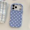 Матовый чехол в горошек для iPhone 16 Pro Max / Apple 17 / 15 / 14