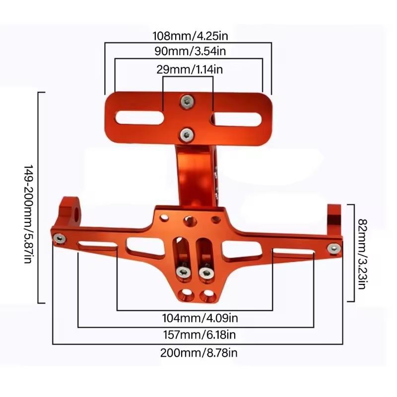 For Zontes G1 125 ZT125 G1 ZT125U ZT 125 U ZT 310X ZT310R Motorcycle Adjustable Rear Tail Tidy License Plate Holder Bracket LED