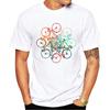 Cycling Men T-Shirt Color Bicycles Printed Harajuku T Shirts Short Sleeve Tshirts Biking Cool T