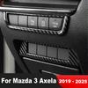 Для Mazda 3 Axela BP - 2024 2025 Панель-крышка кнопки переключателя фар автомобиля из углеродного волокна Отделка интерьера Аксессуары