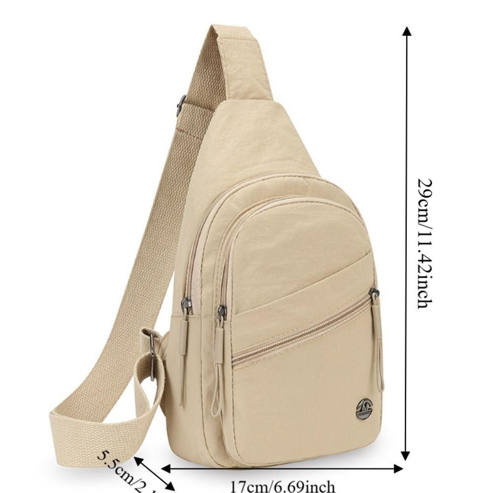 Large Capacity Crossbody Bag Spacious Waterproof Shoulder Bag Adjustable Straps Nylon Material Messenger Bag Casual Design