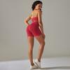 New seamless solid color high elastic sports bra underwear yoga suit running fitness two-piece set